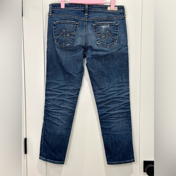 AG Adriano Goldschmied Stilt Crop Jeans Distressed Cigarette Cropped Y2K Size 29 - Picture 3 of 13